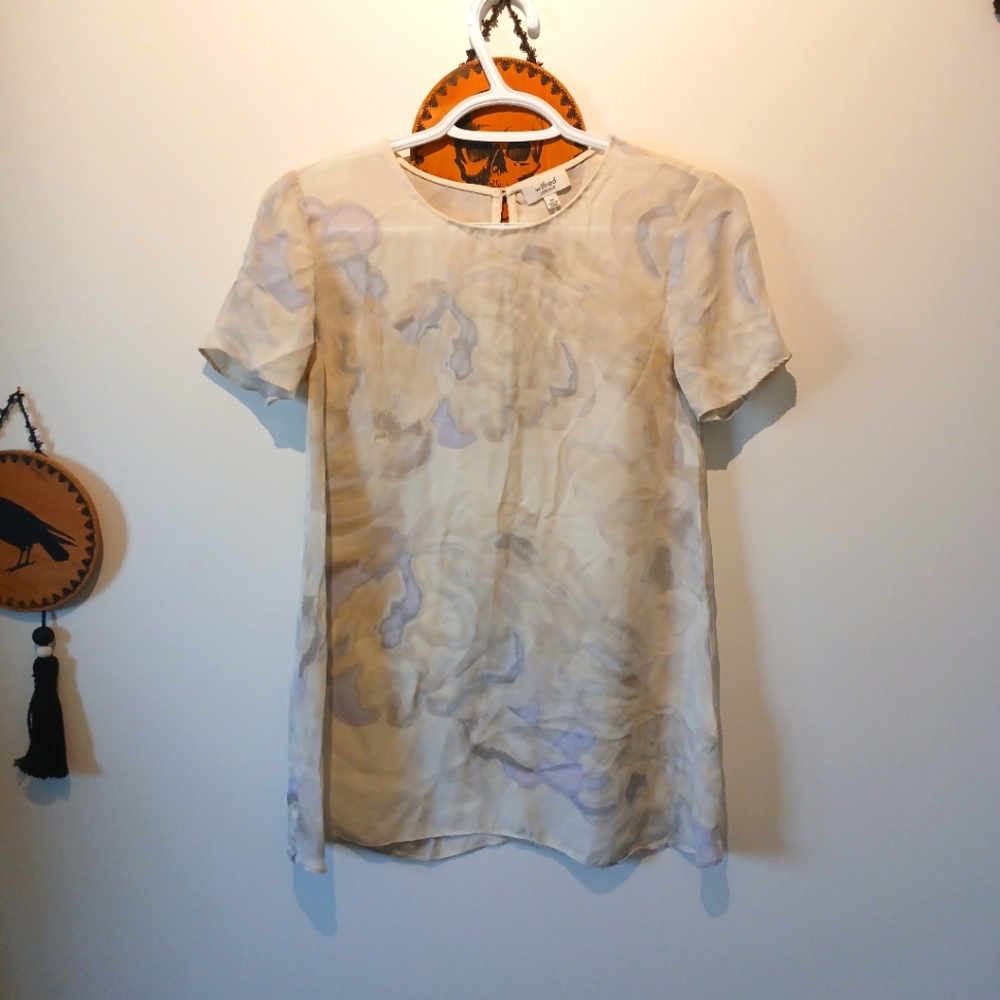 Wilfred Silk Floral Short Sleeved Top